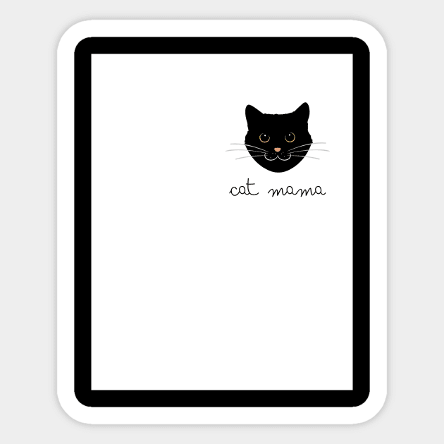 Cat Mama Cat Design White Sticker by SuaVestimenta